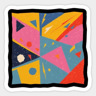 Bold Abstract Shapes - Colorful Geometric Risograph Sticker